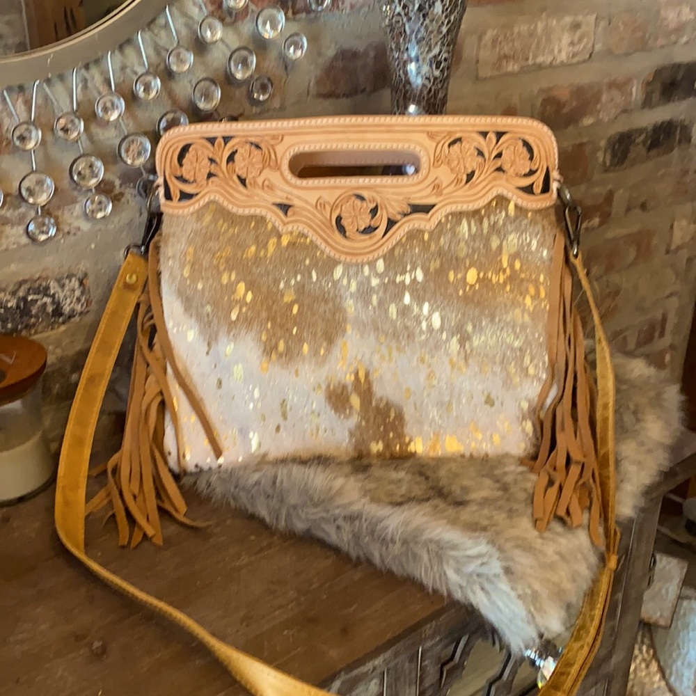 Beautiful genuine cowhide purse